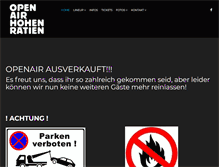 Tablet Screenshot of openairhohenraetien.ch